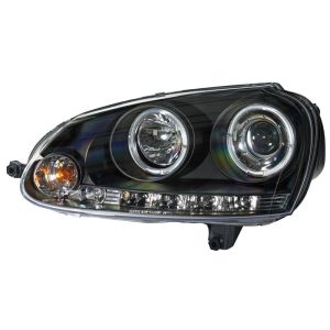 SK-Import Headlights Angel Eyes Black Housing Volkswagen Golf