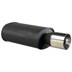 SK-Import Universal Muffler Sport Round Black 63.5mm Steel