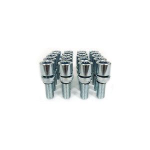 SK-Import Wheel Bolts Star Wobble Bolts Silver 20mm M12x1,5 Steel