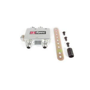 D1 Spec Oil Filter Adapter/Relocator With Filter,82 Degrees open Silver Aluminium
