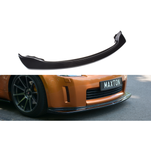 Maxton Front Bumper Lip Gloss Black ABS Plastic Nissan 350Z Pre Facelift