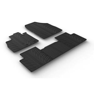 Gledring Car Mats Black Rubber Renault Scenic