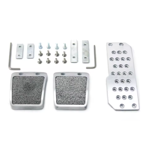 SK-Import Pedal Set Mugen Style Manual Transmission Silver Aluminum