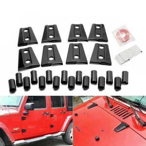 SK-Import Door Hinge Cover Black ABS Plastic Jeep Wrangler