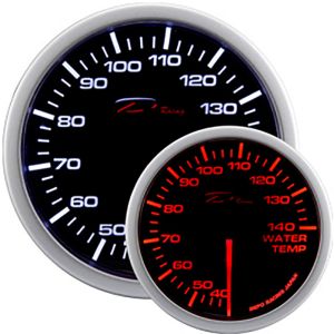 Depo Racing Gauge WA Series Black 52mm Water Temperature