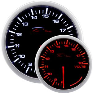 Depo Racing Gauge WA Series Black 52mm Voltage