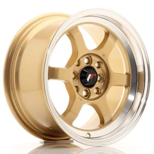 JR-Wheels JR12 Wheels 15 Inch 7.5J ET26 4x100,4x114.3 Gold Machined Lip