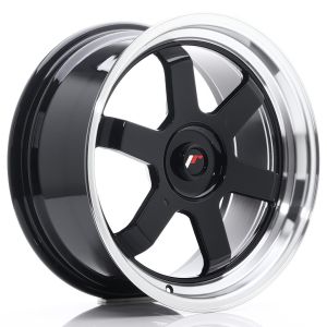 JR-Wheels JR12 Wheels 17 Inch 8J ET35 Custom PCD Gloss Black Machined Lip