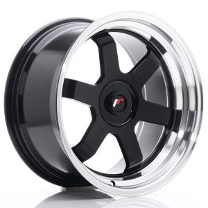 JR-Wheels JR12 Wheels 17 Inch 9J ET25 Custom PCD Gloss Black Machined Lip