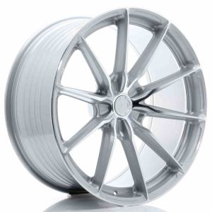 JR-Wheels JR37 Wheels 21 Inch 11J ET11-55 Custom PCD Flow Form Silver Machined Face