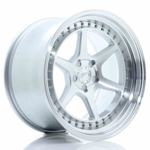 JR-Wheels JR43 Wheels 18 Inch 10.5J ET15-22 Custom PCD Flow Form Silver Machined Face