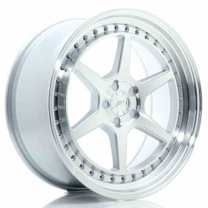 JR-Wheels JR43 Wheels 19 Inch 8.5J ET15-35 Custom PCD Flow Form Silver Machined Face