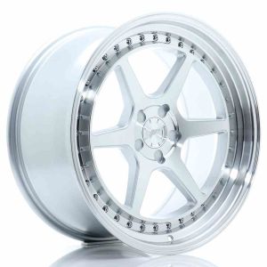 JR-Wheels JR43 Wheels 19 Inch 9.5J ET15-35 Custom PCD Flow Form Silver Machined Face