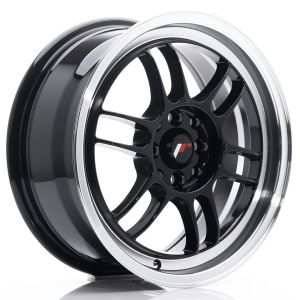 JR-Wheels JR7 Wheels 16 Inch 7J ET38 4x100,4x114.3 Gloss Black Machined Lip