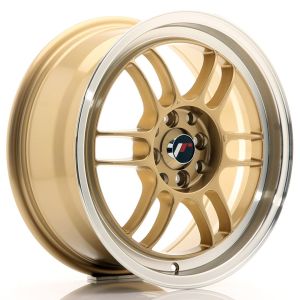 JR-Wheels JR7 Wheels 16 Inch 7J ET38 4x100,4x114.3 Gold Machined Lip