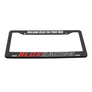 Blox Racing License Plate Holder USA Style Brushed Aluminum Logo