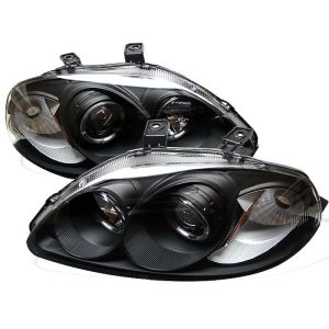 Sonar Headlights Angel Eyes Black Housing Honda Civic Facelift 1999-2001 Phase 2