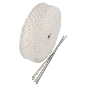 QSP Exhaust Heat Wrap White Fiberglass