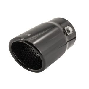 Simoni Racing Exhaust Tip Oval Black Stainless Steel