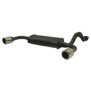 SRS Rear Muffler Double S Conical Flange Black 61mm Steel Honda Civic,CRX